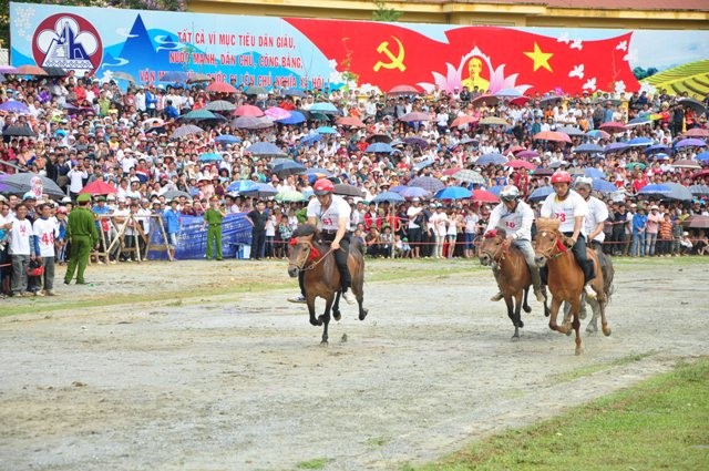 La course hippique de Bac Ha, un trait culturel original des ethnies du Nord Ouest - ảnh 1